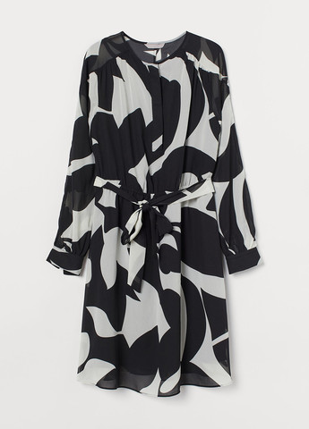 Женское летнее Платье а-силуэт H&M с абстрактным узором