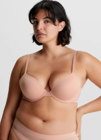 Бежевий бюстгальтер Calvin Klein з кісточками поліамід