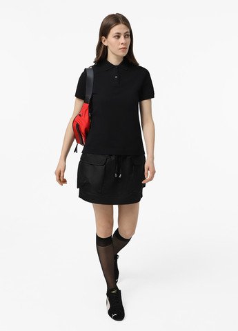 Черная женская футболка-поло Promin однотонная