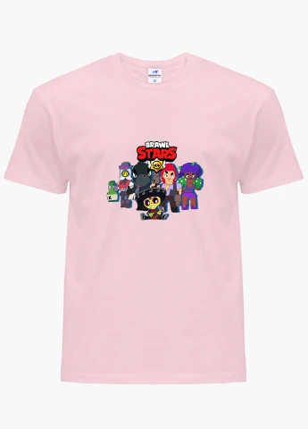 Рожева демісезонна футболка дитяча бравл старс (brawl stars) (9224-1004) MobiPrint