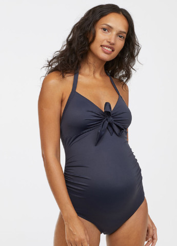 Темно-синій літній купальник для вагітних халтер H&M