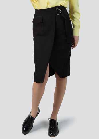 Черная кэжуал однотонная юбка Azuri карандаш