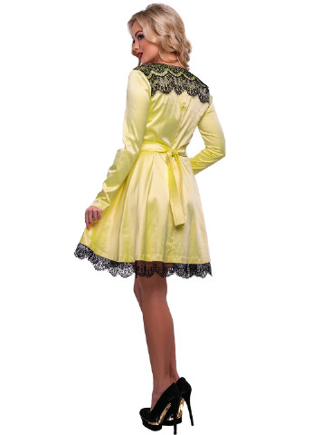 Желтое кэжуал платье ST-Seventeen однотонное