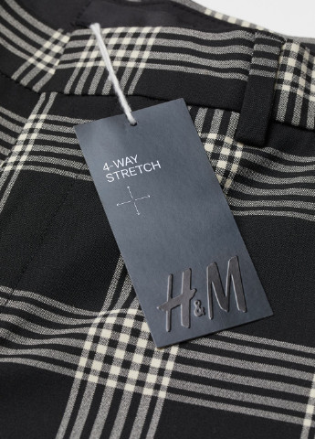 Черно-белые демисезонные брюки H&M