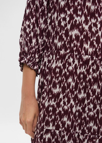 Комбинированное кэжуал платье а-силуэт H&M с абстрактным узором