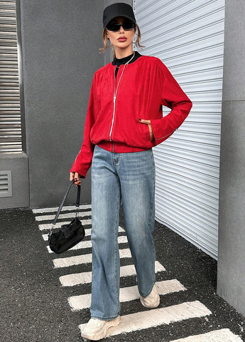 Бомбер SHEIN бейсбольний на блискавці (323082474)