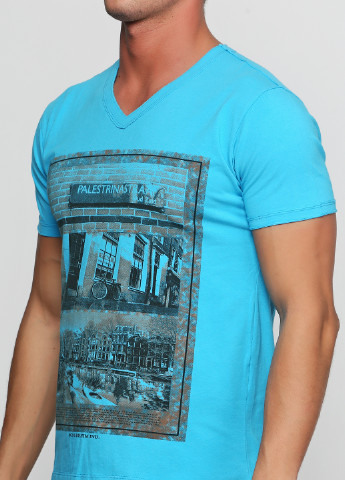 Голубая футболка Mons