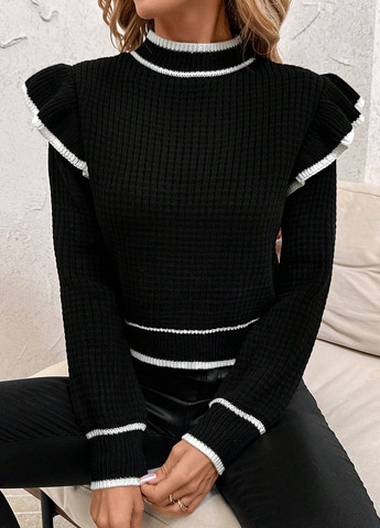 Чорно-білий демісезонний светр SHEIN