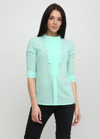 Світло-бірюзова демісезонна блуза Carica