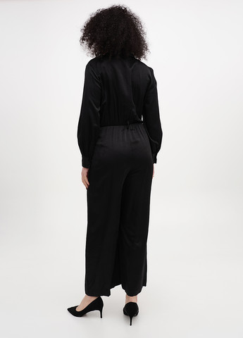 Комбинезон C&A комбинезон-брюки однотонный чёрный кэжуал вискоза