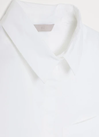 Белая рубашка однотонная H&M