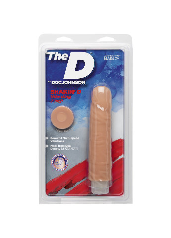 Фаллоимитатор The D: Shakin D 7 Inch Vibro ULTRASKYN, диаметр 3,8см, плавная регулировка Doc Johnson (254885504)