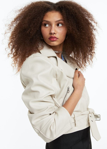 Айворі демісезонна куртка косуха H&M