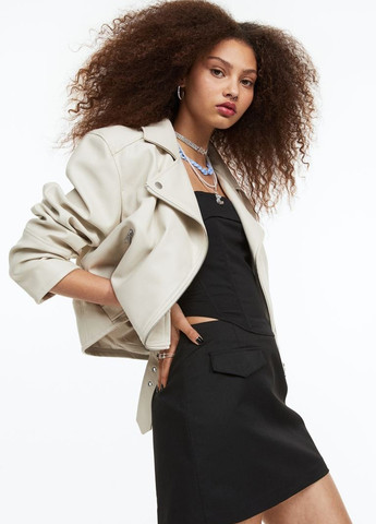 Айворі демісезонна куртка косуха H&M