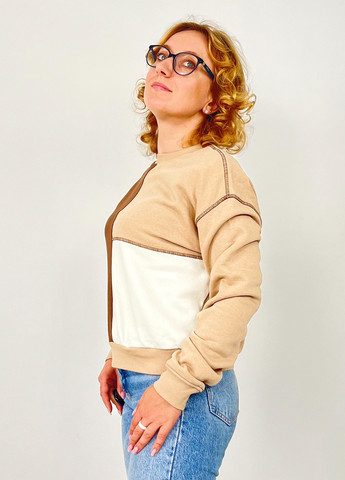 Комбинированный свитшот H&M колор блок без декора (301194205)