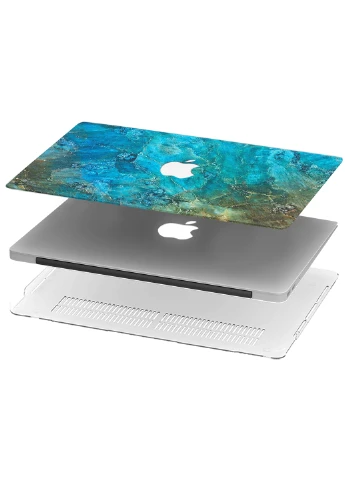 Чехол пластиковый для Apple MacBook Pro 15 A1707 / A1990 Голубой мрамор (Blue marble) (9649-1570) MobiPrint (218347904)