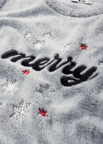 Серая зимняя пижама (лонгслив, брюки) C&A