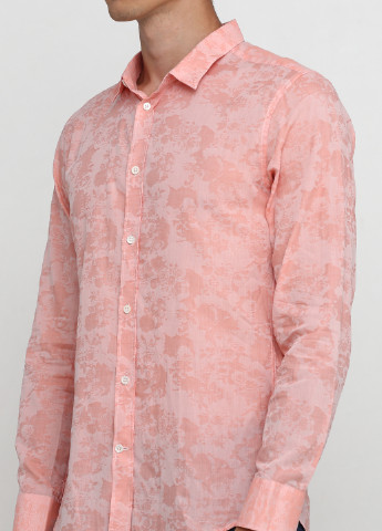 Персиковая кэжуал рубашка однотонная Paul & Joe