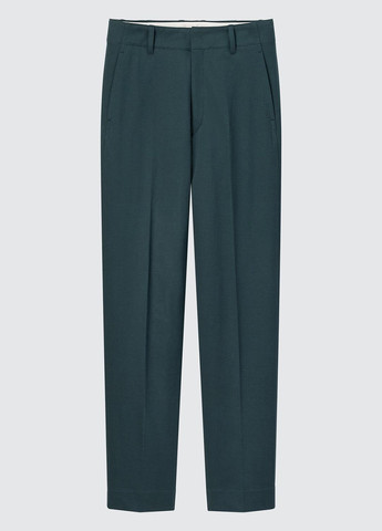 Зеленые кэжуал демисезонные прямые брюки Uniqlo