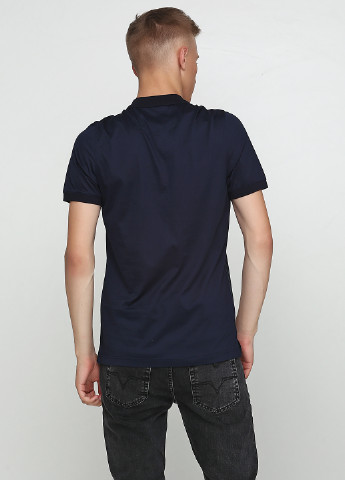 Синяя футболка-поло для мужчин Bottega с рисунком