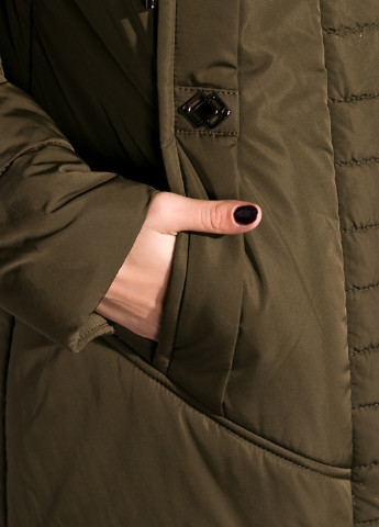 Оливковая (хаки) зимняя куртка Time of Style