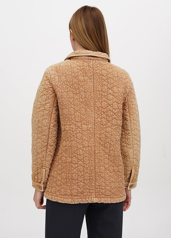 Світло-коричнева демісезонна куртка-сорочка No Brand