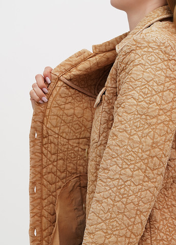 Світло-коричнева демісезонна куртка-сорочка No Brand