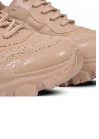 Кроссовки женские S1253 No Brand бежевые демисезоны (242251559)