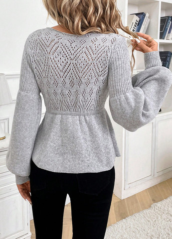 Сірий демісезонний светр SHEIN