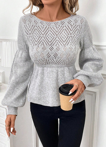 Сірий демісезонний светр SHEIN