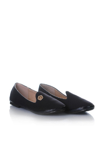 Черные женские кэжуал туфли на низком каблуке турецкие - фото
