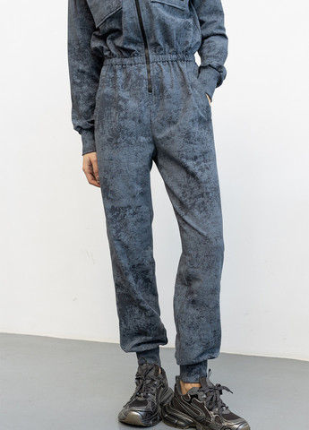 Комбінезон TOTALFIT комбінезон-брюки варенка темно-сірий кежуал, спортивний поліестер, бавовна