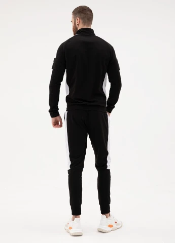 Черный демисезонный мужские спортивные костюмы ISSA PLUS