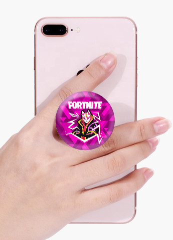 Попсокет (Popsockets) тримач для смартфону Фортнайт (Fortnite) (8754-1189) Чорний MobiPrint (216748505)