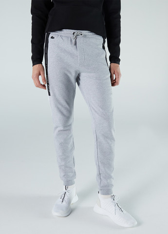 Серые спортивные демисезонные джоггеры брюки Lacoste