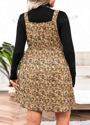 Красивый женский сарафан SHEIN в цветочек