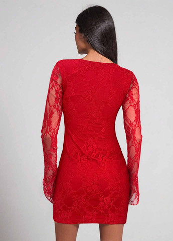 Червона вечірня сукня силуетна SHEIN однотонна