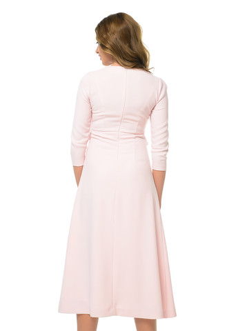 Светло-розовое кэжуал платье а-силуэт GENEVIE однотонное