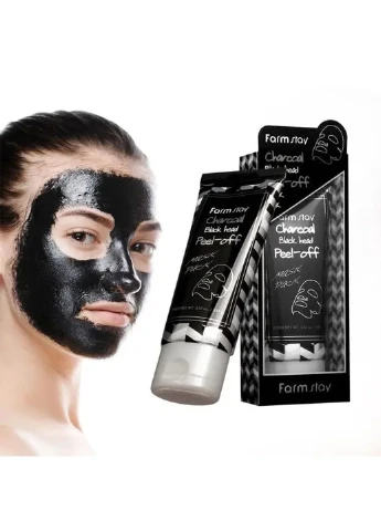 Очищаюча маска-плівка з вугіллям Charcoal Black Head Peel-Off Mask Pack 100 г FarmStay (253384880)