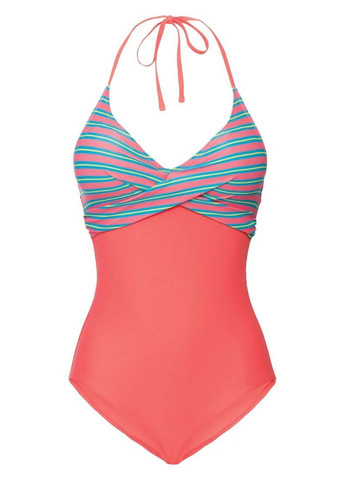 Коралловый летний купальник слитный, халтер Esmara