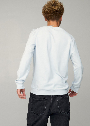 Світло-блакитний світшот чоловічий basic /no flis/ YAPPI (252259181)