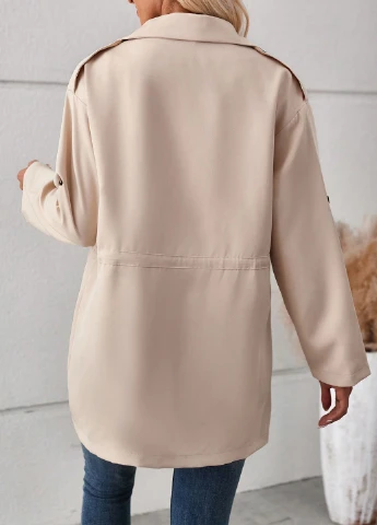 Плащ SHEIN без застежки демисезон (330487659)