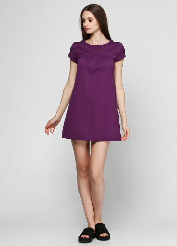 Фиолетовое кэжуал платье а-силуэт Blanco однотонное