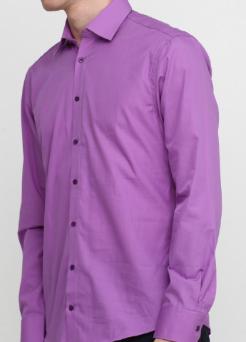 Фиолетовая кэжуал рубашка однотонная Venti с длинным рукавом