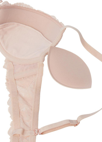 Бежевий бюстгальтер Emporio Armani з кісточками поліамід