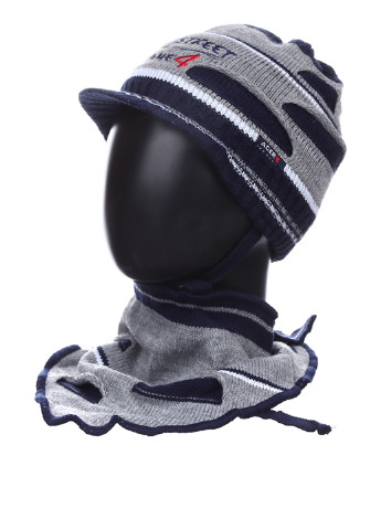 Темно-синий демисезонный комплект (шапка, шарф) Acer