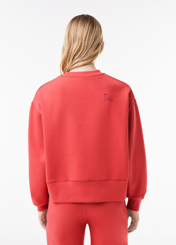 Красный свитшот Lacoste логотип нашивки (298072938)