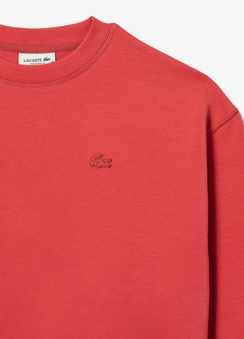 Красный свитшот Lacoste логотип нашивки (298072938)