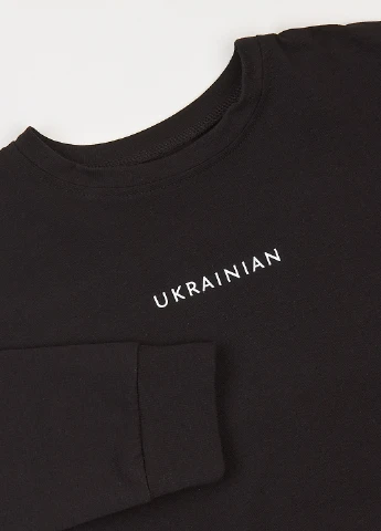 Фламинго світшот напис чорний кежуал бавовна, інтерлок