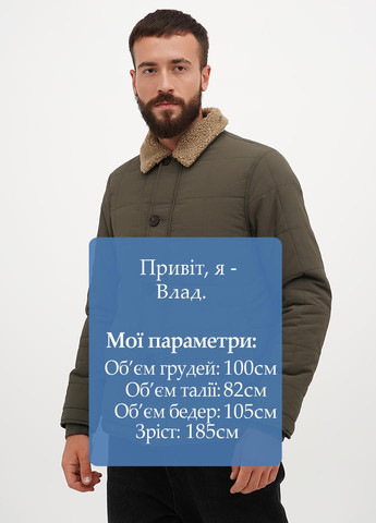 Оливковая (хаки) демисезонная куртка Mantaray